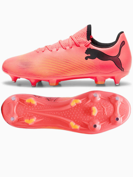 Puma Low Football Shoes MxSG with Cleats Red