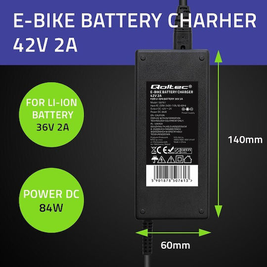 Qoltec Bicycle Battery Charger