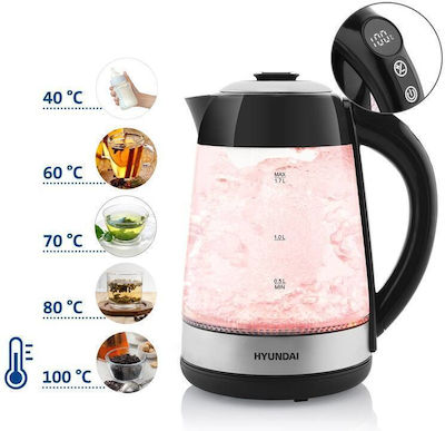 Hyundai Kettle 1.7lt 2200W Black