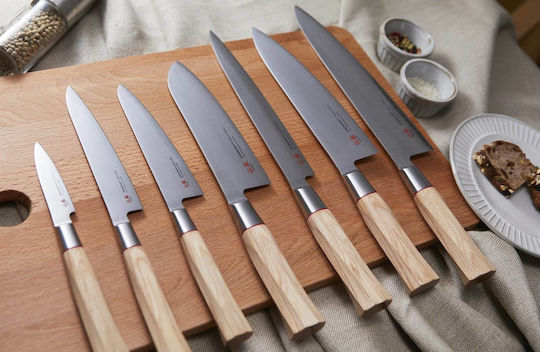 Senzo Suncraft Twisted Octagon Knife Fillet from Damascus Steel 21cm