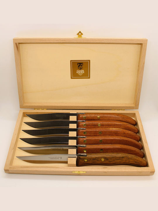 Claude Dozorme Laguiole De Table Exotic Wood Μαχαίρια Steak από Ανοξείδωτο Ατσάλι 6τμχ