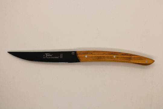 Claude Dozorme Olive Wood Thiers Black Blade- Laguiole Set Cuțite din Oțel Inoxidabil 6buc