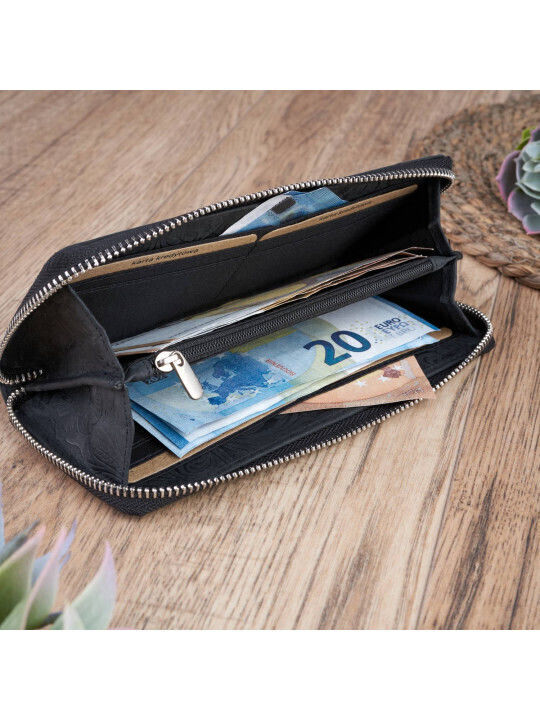 Σετ Δερμάτινη Γυναικεία Τσάντα Πλάτης Μαύρη
