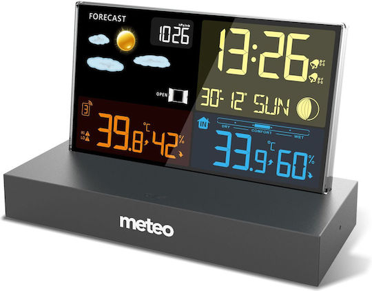 Meteo 05SP110C Безжична Метеорологична станция Цифров Настолен Черен