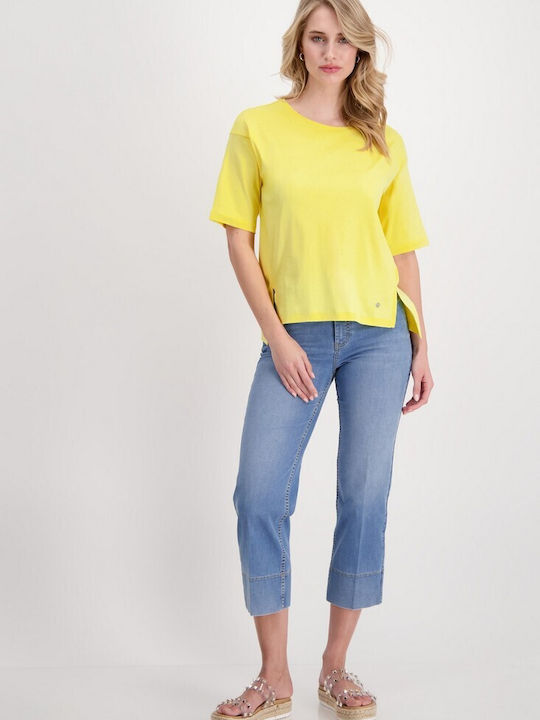Monari Γυναικείο T-shirt Κιτρινο