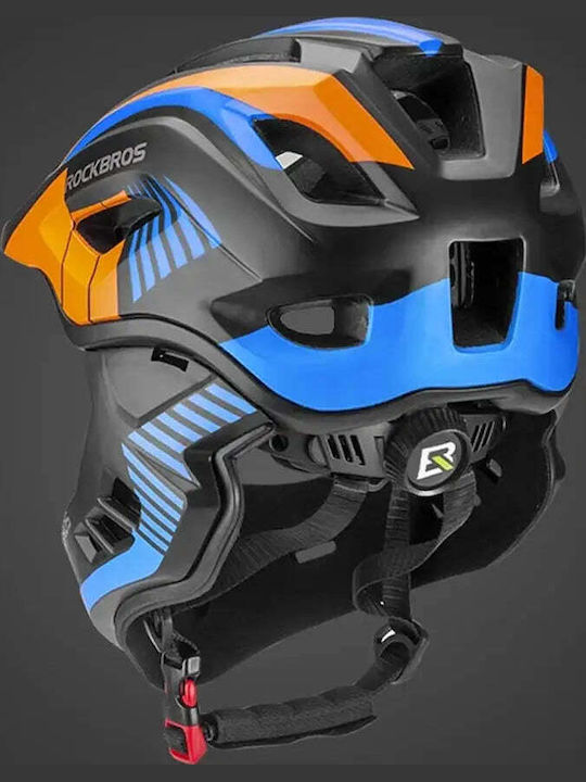 Rockbros Kids' Full Face Helmet for Downhill / Mountain Bike Black