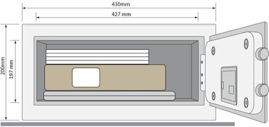 Yale Safe with Digital Lock L20xW43xH35cm S71000012