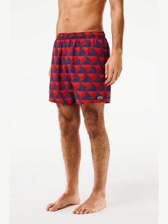 Lacoste Men's Swimwear Shorts red with Patterns