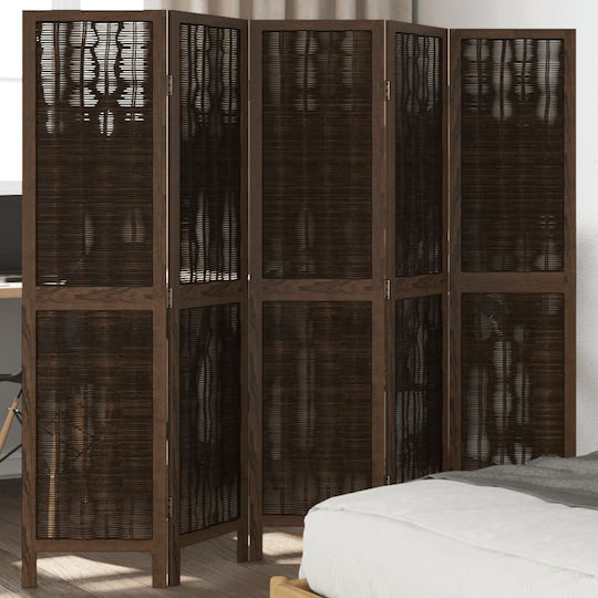 vidaXL Dekorativer Raumteiler Hölzernes mit 5 Paneelen 175x160cm