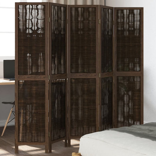 vidaXL Διακοσμητικό Παραβάν Ξύλινο με 5 Φύλλα 175x180cm