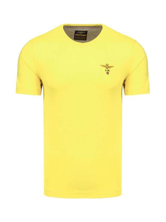 Aeronautica Militare Men's Short Sleeve T-shirt GIALLO 232TS1580J372