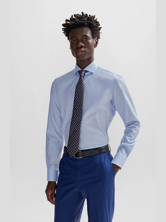 Boss Tie Mixed Design Silk Jacquard Boss Tie Dark Blue