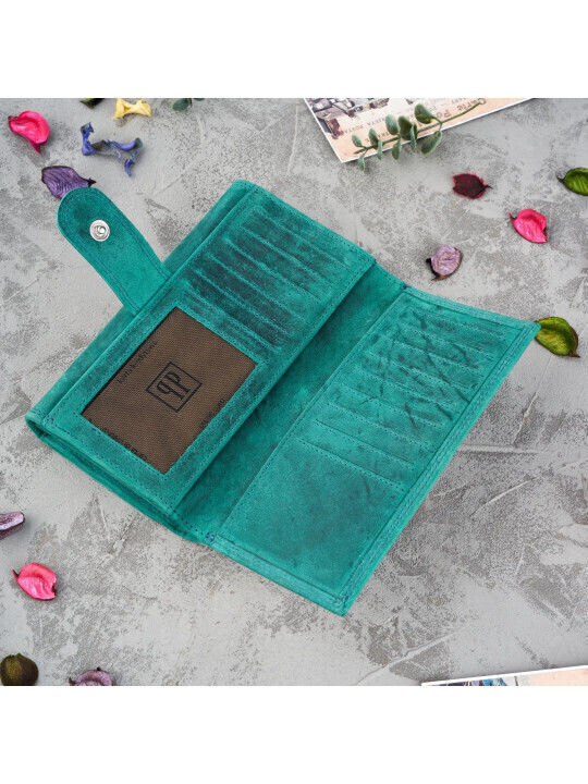 Leather Women's Wallet Classic Green