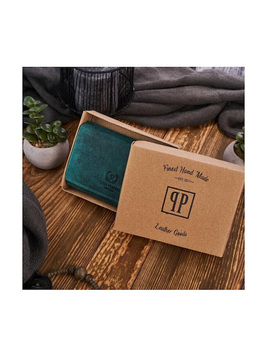 Small Leather Women's Wallet with RFID Green