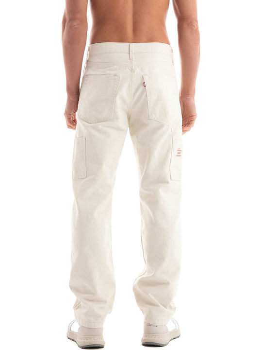 Carpenter Stay Ανδρικό Παντελόνι Τζιν με Loose Εφαρμογή Light Beige