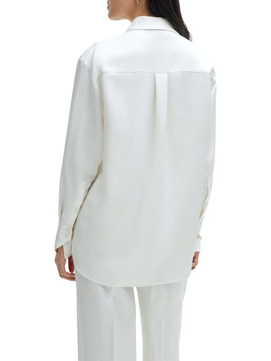 Mânecă lungă Femei Cămașă White