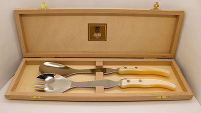 Claude Dozorme Inox Serving Utensil Set Beige 2pcs