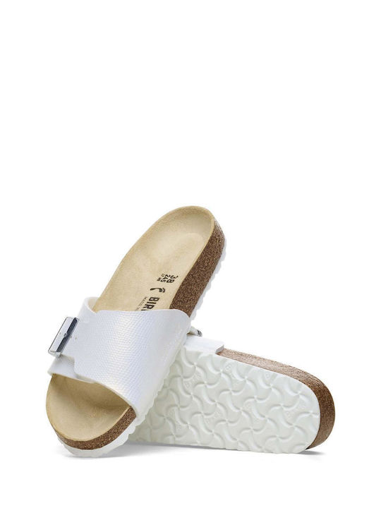 Bs Classic Women's Flat Sandals in White Color Narrow Fit