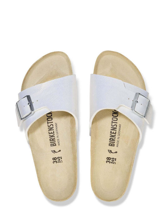 Bs Classic Women's Flat Sandals in White Color Narrow Fit