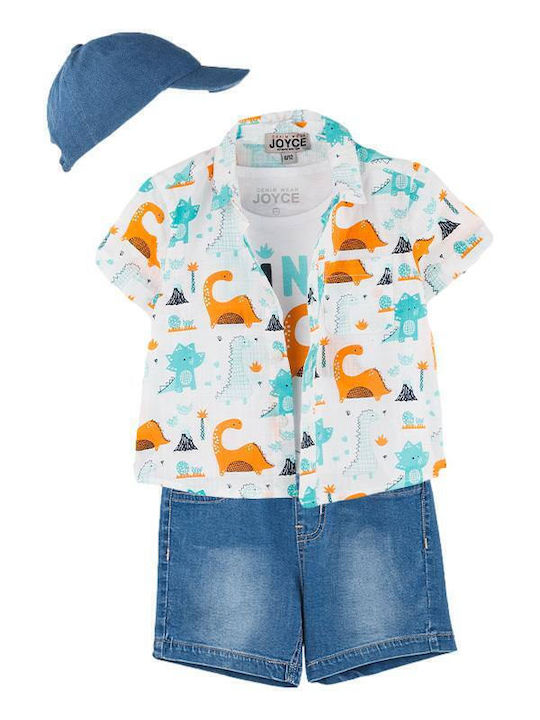 Kinder-Set mit Shorts Sommer 3Stück White