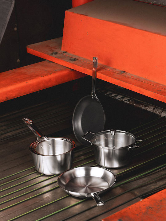 Cristel Stainless Steel Pan with Non-Stick Interior Coating