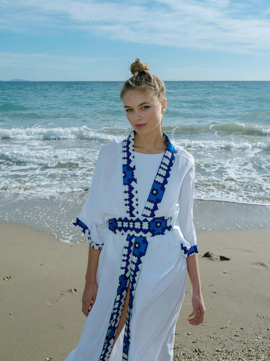 Achilleas Accessories Κιμονό Παραλίας Ιβουαρ