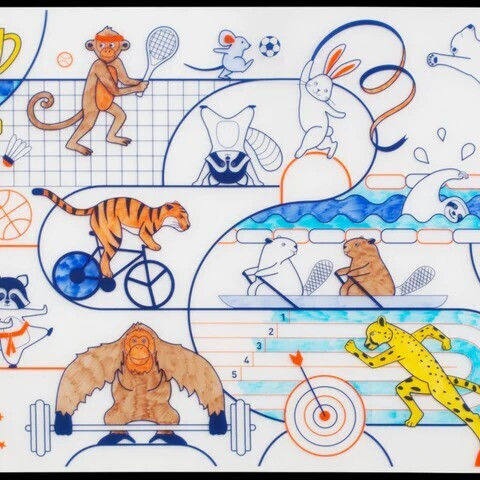 Super Petit Painting Silicone placemat for Children 3+ years Years