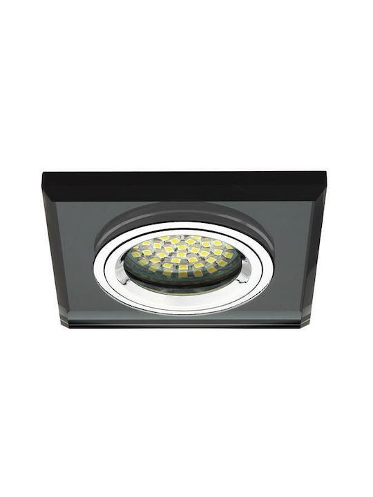 Kanlux Glass Frame for Spot GX5.3 Black 9x9cm. 1pcs