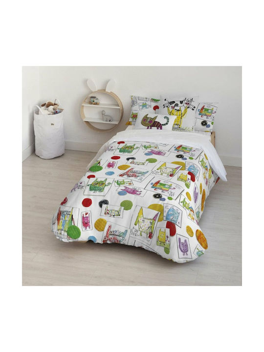 Decolores Kids Duvet Cover Single Cotton Multicolour 140x200cm