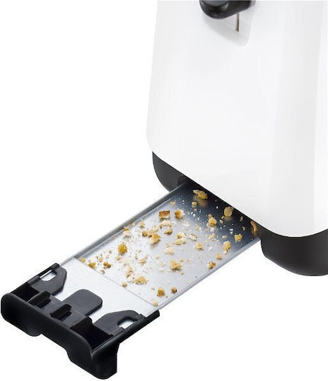 Tefal Delfini Φρυγανιέρα 2 Θέσεων 850W Λευκή