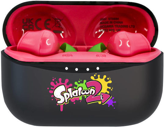 OTL Splatoon TWS In-ear Bluetooth Handsfree Ακουστικά με Θήκη Φόρτισης Κόκκινα