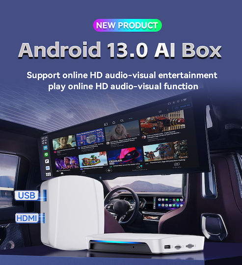 Carlinkit Αντάπτορας Carplay Αυτοκινήτου CPC200-Tbox UHD