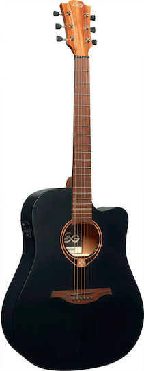 Lag Acoustic Guitar Black / Black Satin