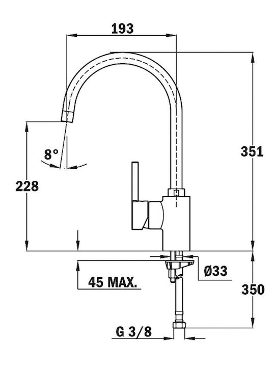 Teka Ark 915 Küchenarmaturen Silber