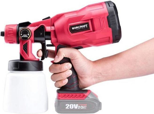 Worcraft Electric Paint Spray Gun with 0.8lt Container