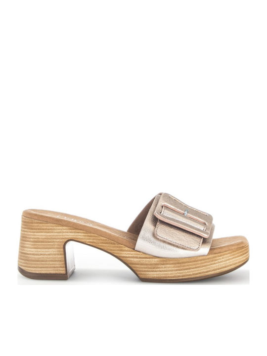 Leder Sandalen Anatomisch Gold