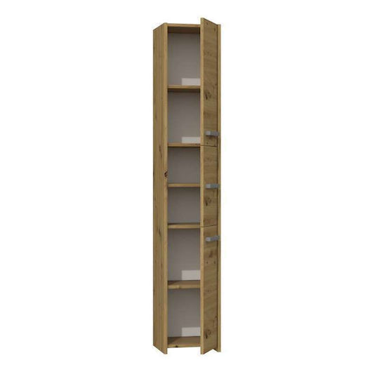 Topeshop S33 Στήλη Μπάνιου Τοίχου Μ30xΒ30xΥ170cm Δρυς