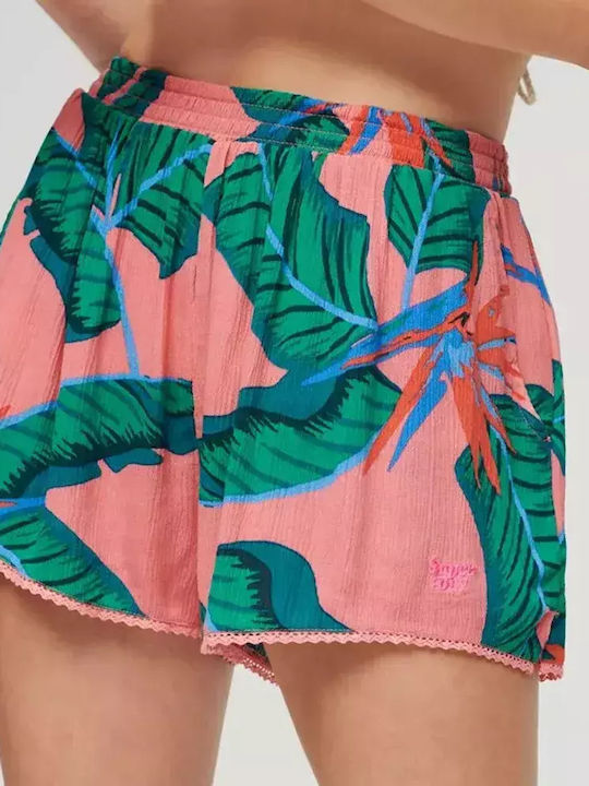 Superdry Ovin Beach Femei Pantaloni scurți Roz