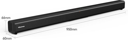 Hisense HS205G Soundbar 2.0 Bluetooth και HDMI 60W με Τηλεχειριστήριο Μαύρο