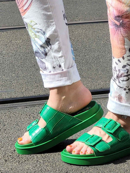 Sandale Casual Damă Flatforme Verzi