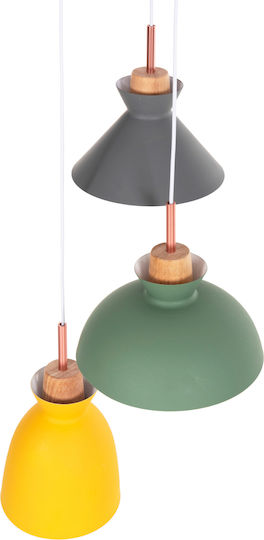 HomeMarkt Hängelampe Mehrfarbig mit Fassung E27 28x28x14cm.
