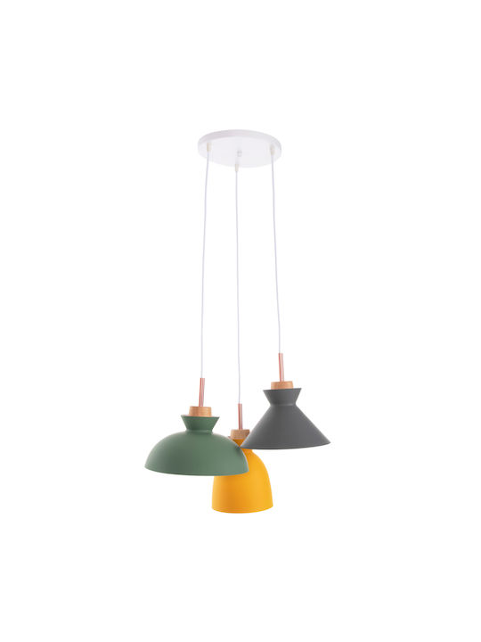 HomeMarkt Pendant Light Multicolour with Socket E27 28x28cm