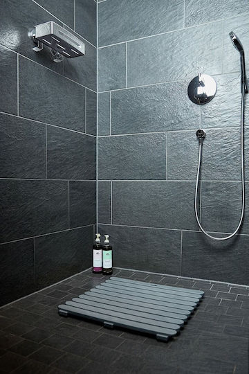 Wenko Duckboard Shower Non-slip Gray 55x55εκ.