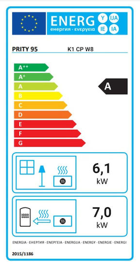 Prity Κεραμική Ξυλόσομπα 12kW Γκρι