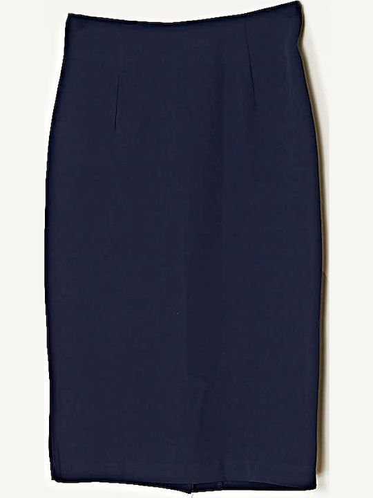 Φούστα Pencil Στενή Γραμμή Navy Blue