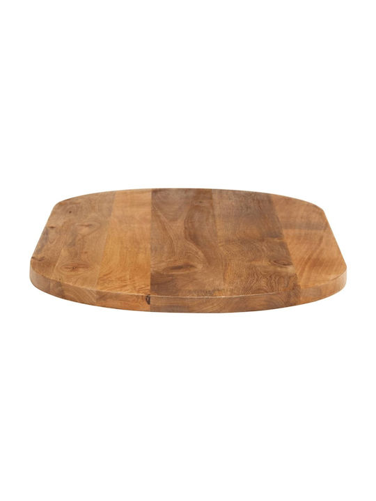 vidaXL Oval Tischoberfläche aus Massivholz Brown 110x50x2.5cm 370147 1Stück