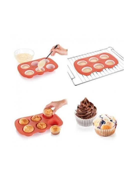Tescoma Delicia Форма за сладкарство за къпкейкове/мъфини от силикон 6 места 1pcs
