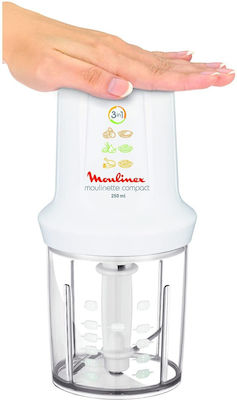 Moulinex Multimoulinette Compact Mini-Zerkleinerer Multi 270W mit Behälter 250ml Weiß