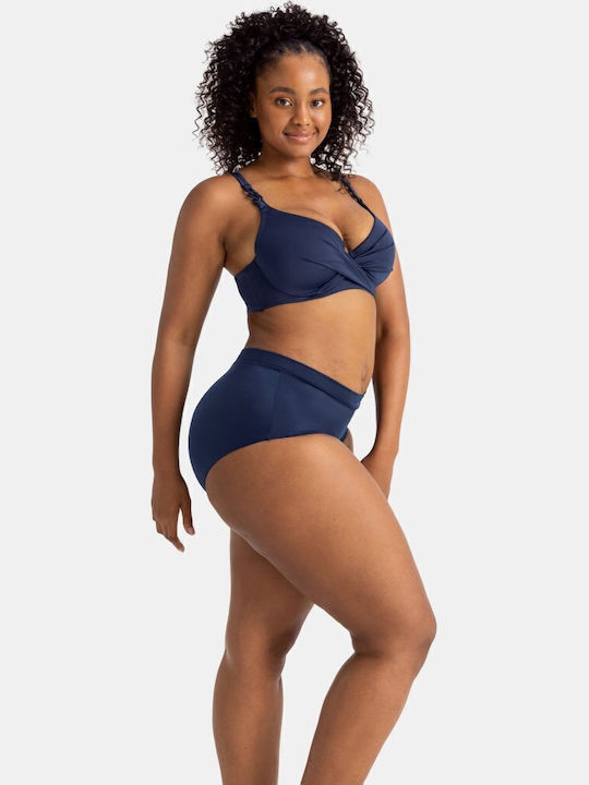 Γυναικείο Μαγιό Σουτιέν Dorina Mesola Μεγάλα Μεγέθη Navy Regular Fit Lycra Cup E