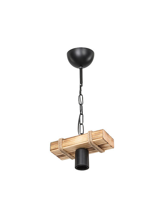 Pakketo PWL-1027 Pendant Light Black with Socket E27 20x10x43cm